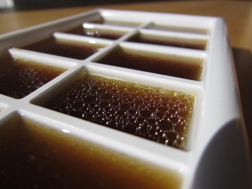 Homemade frozen chicken bouillon cubes