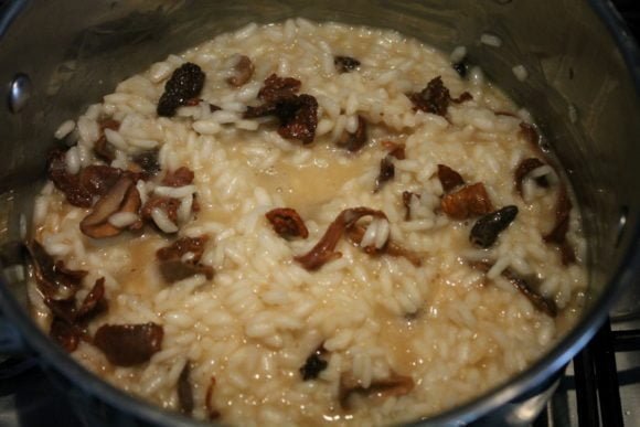 Creamy wild mushroom risotto