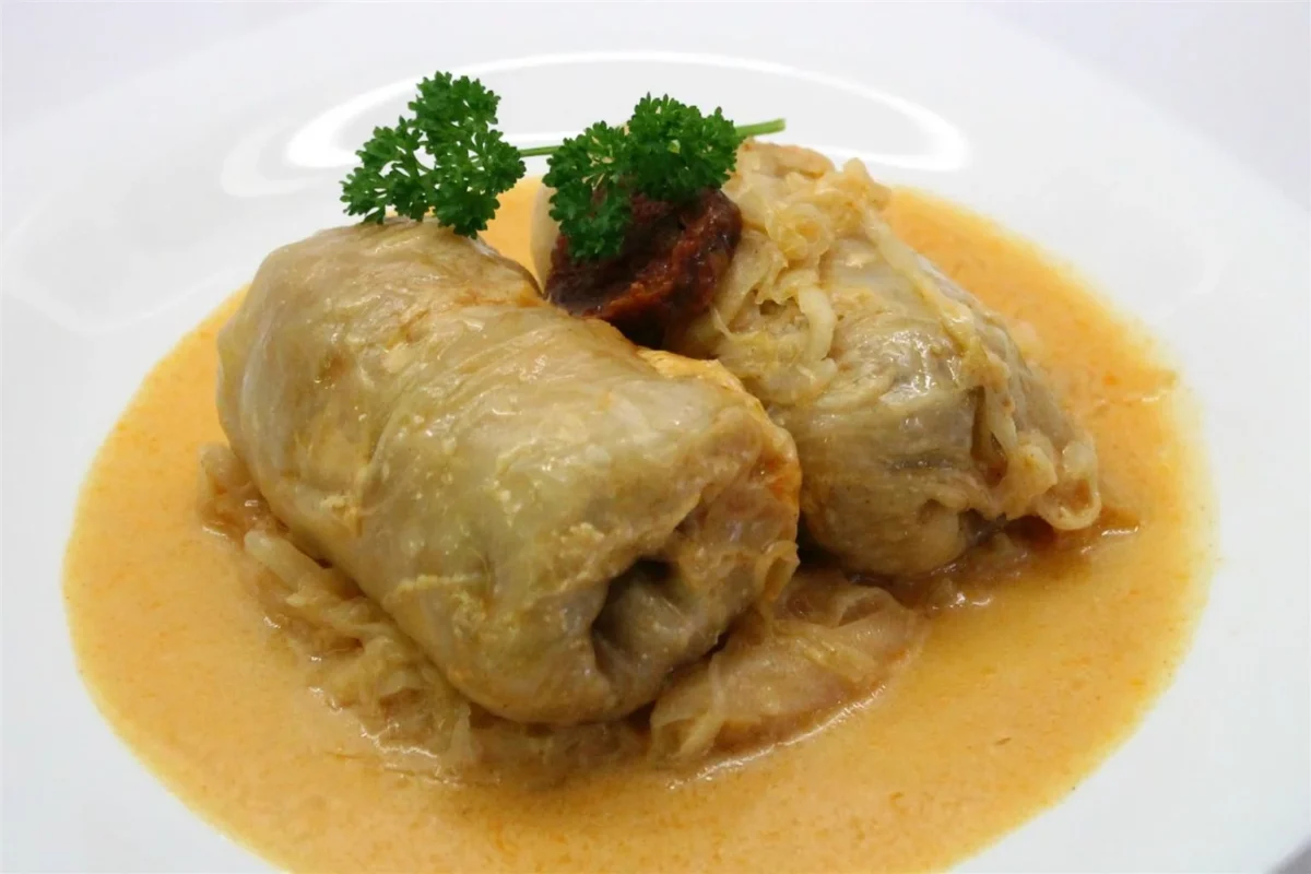 Hungarian stuffed cabbage made from sauerkraut
