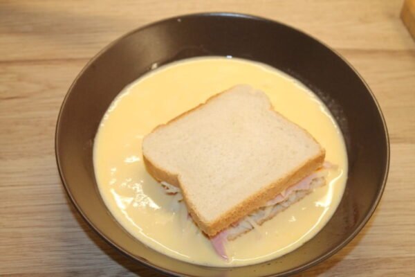 Cooking Monte cristo sandwiches 2