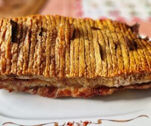 Flæskesteg Danish crispy skin on pork loin roast