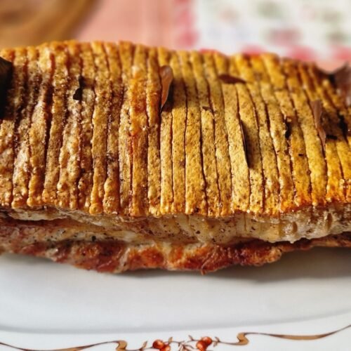 Flæskesteg Danish crispy skin on pork loin roast