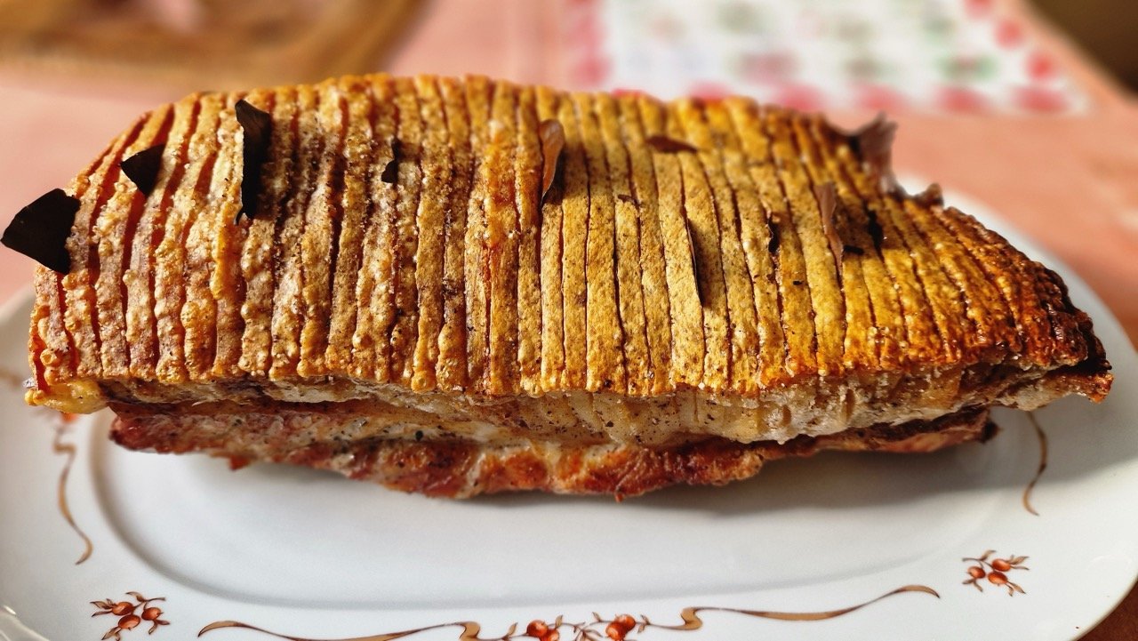 Flæskesteg Danish crispy skin on pork loin roast