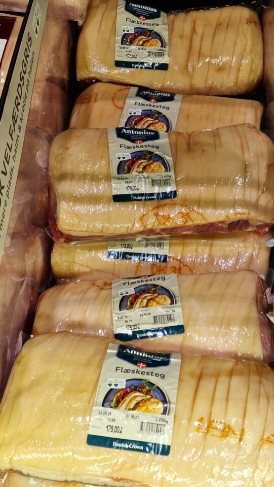 Flæskesteg in a store in Denmark
