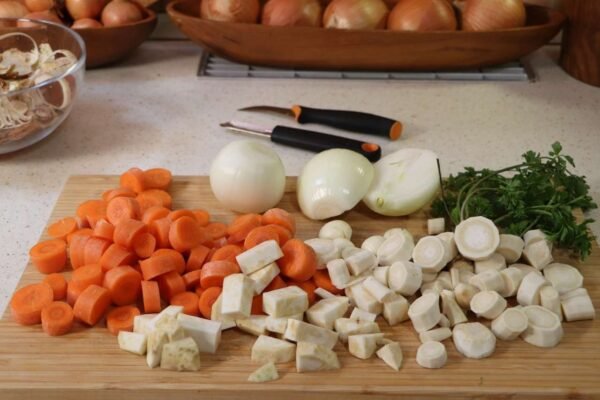 Hungarian Beef Soup veggies