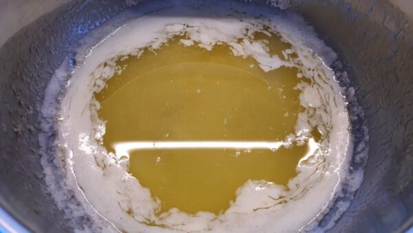 Melted butter for pumpkin muffins