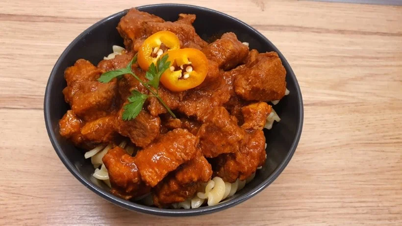 Pork goulash fusilli