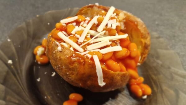 Baked Potato with Baked Beans and Cheese