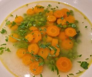 Green Pea Soup from Frozen Peas, Without Dumplings