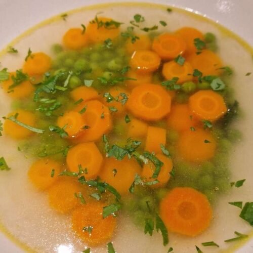 Green Pea Soup from Frozen Peas, Without Dumplings