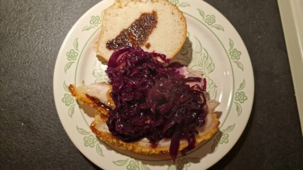 Making a Flæskesteg Sandwich 2