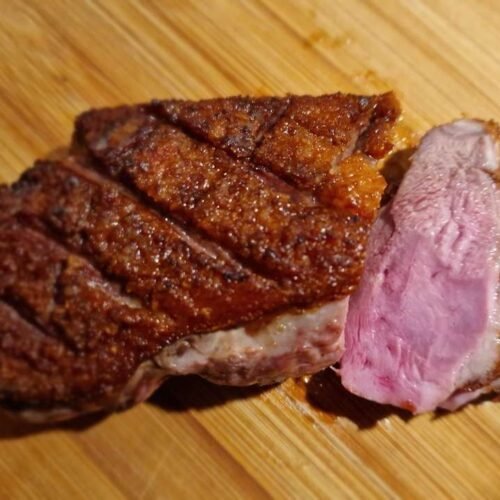 Pink Grilled Duck Breast