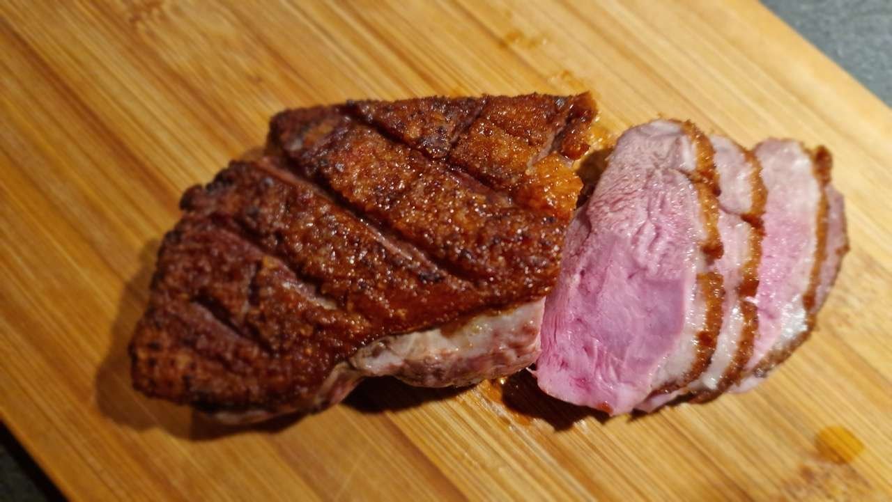Pink Grilled Duck Breast