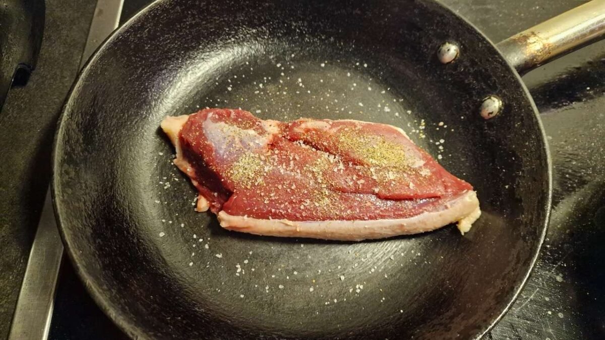 Pre-Searing Grilled Duck Breast