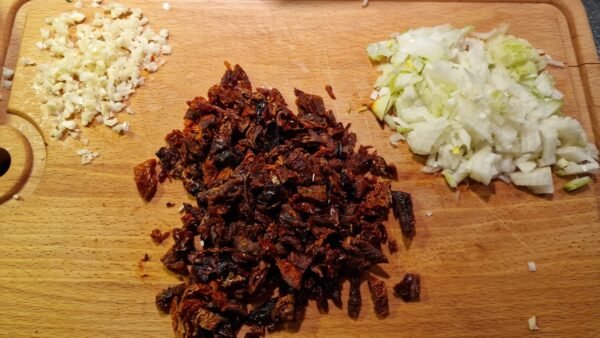 Preparing the ingredients for Marry Me Chicken