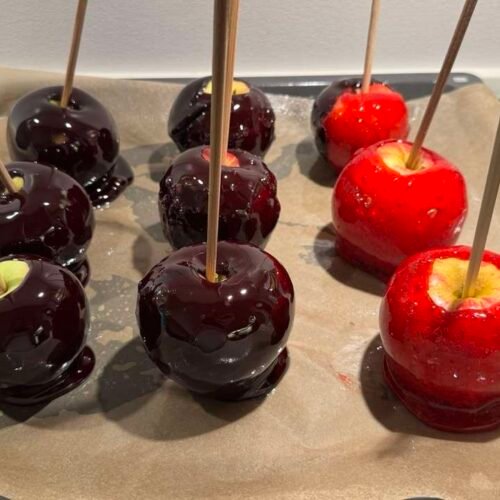 Red and Black Candy Apples