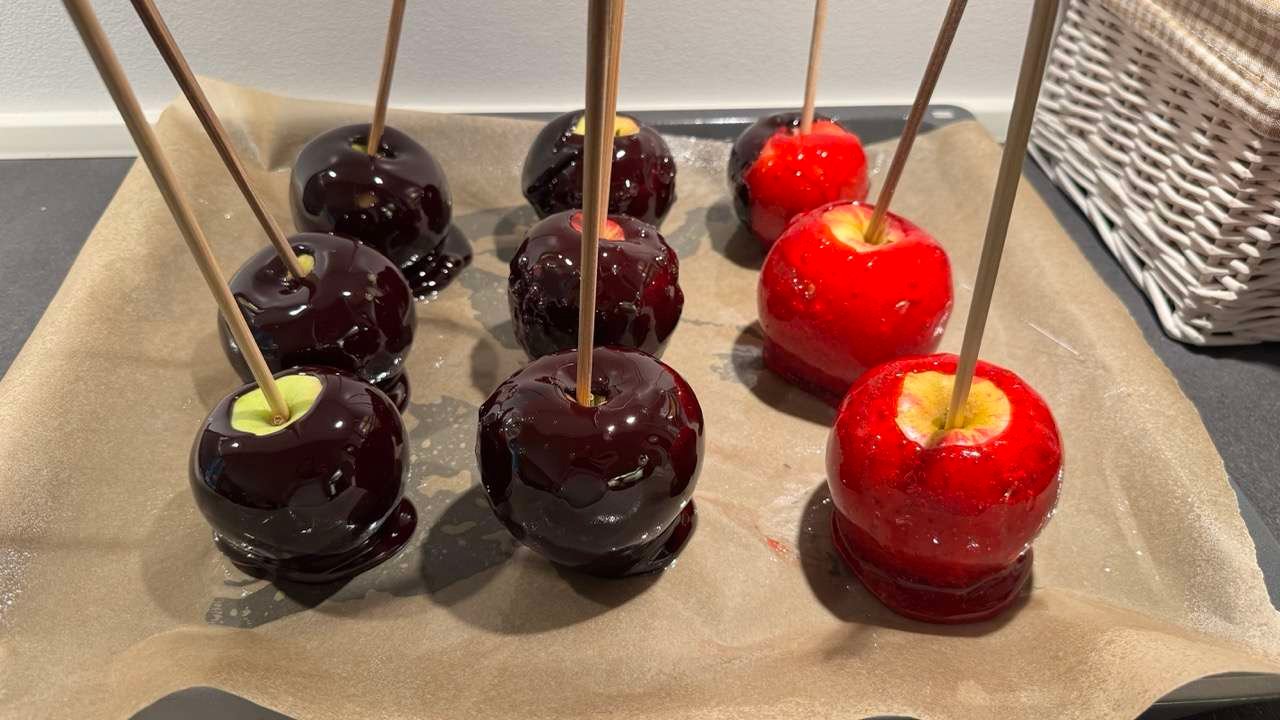 Red and Black Candy Apples