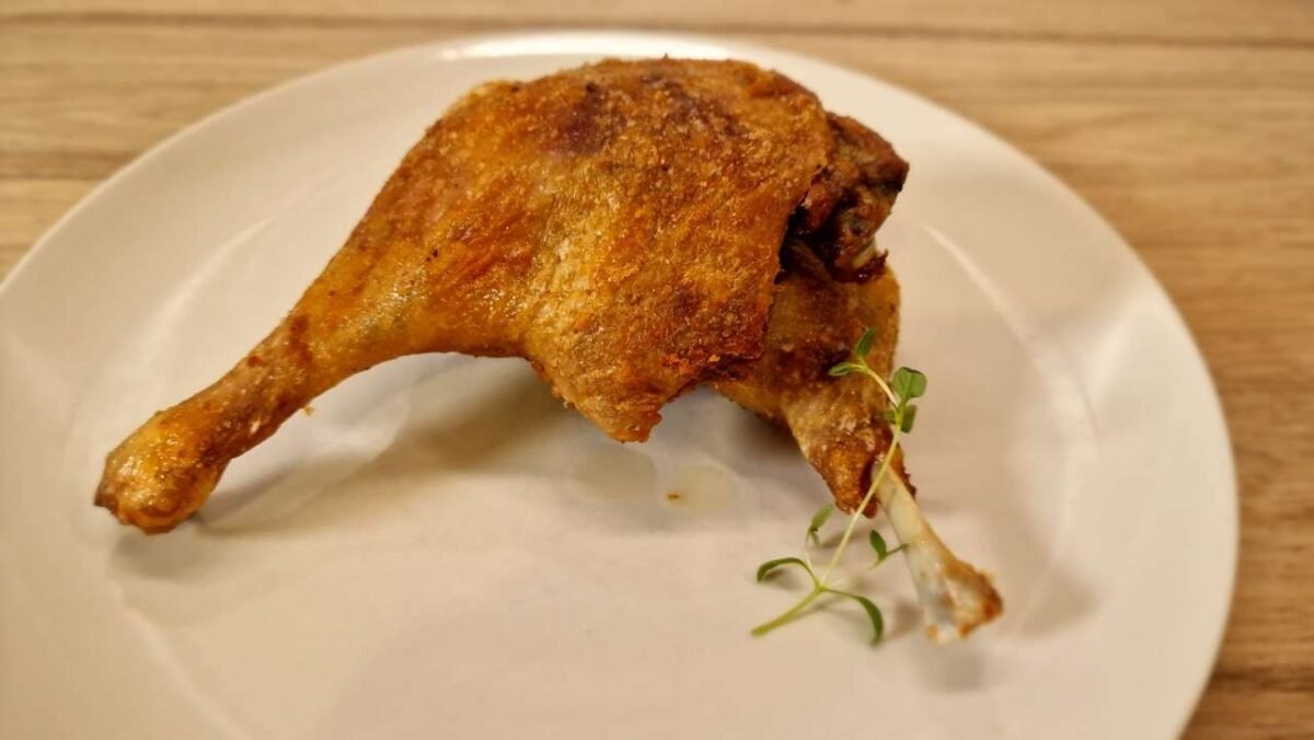 Roasted duck leg