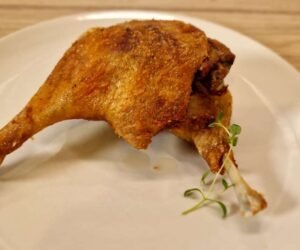 Roasted duck leg