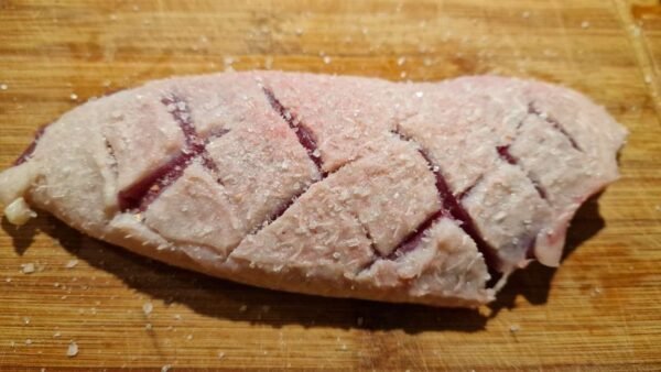 Scored and Salted Duck Breast