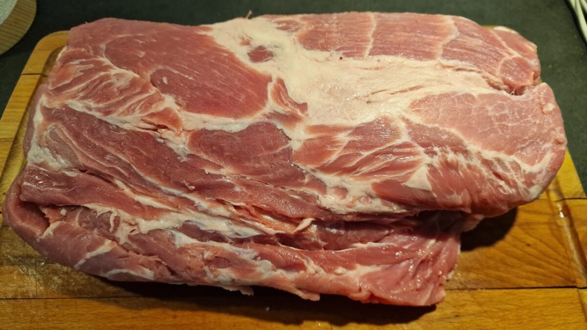 Whole pork neck before cutting 1