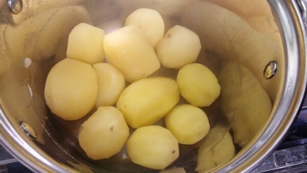 Whole boiled potatoes