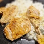 Greek Lemon Chicken with a Tangy Lemon Sauce Greek lemon chicken served with its sauce over rice