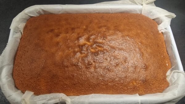Cake base after the first bake