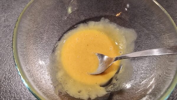 Worcestershire sauce and Tabasco added to the mixture